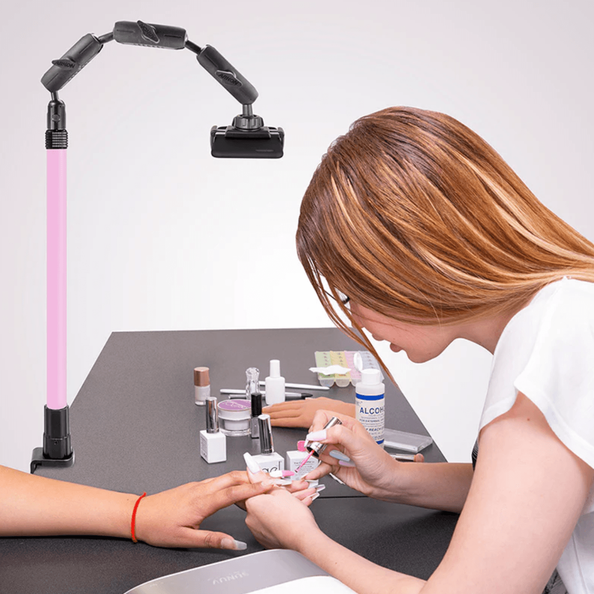 Arkon Remarkable Creator™ Pro Stand with Clamp Base for Phone or Camera - Pink