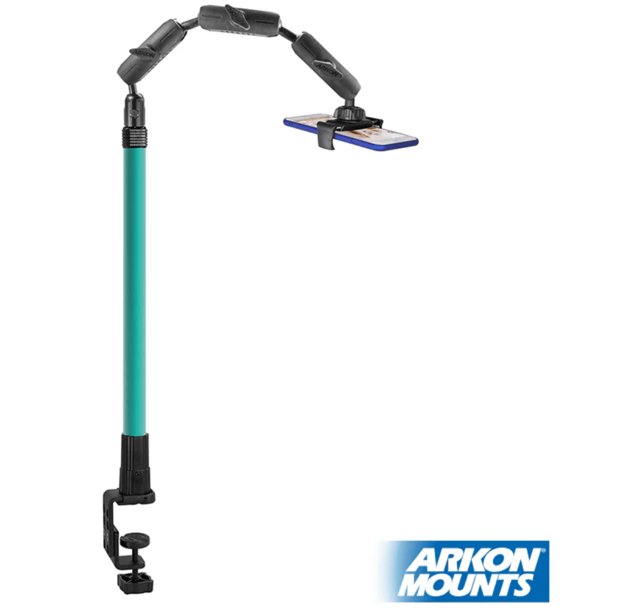 Arkon Remarkable Creator™ Pro Stand with Clamp Base for Phone or Camera - Teal