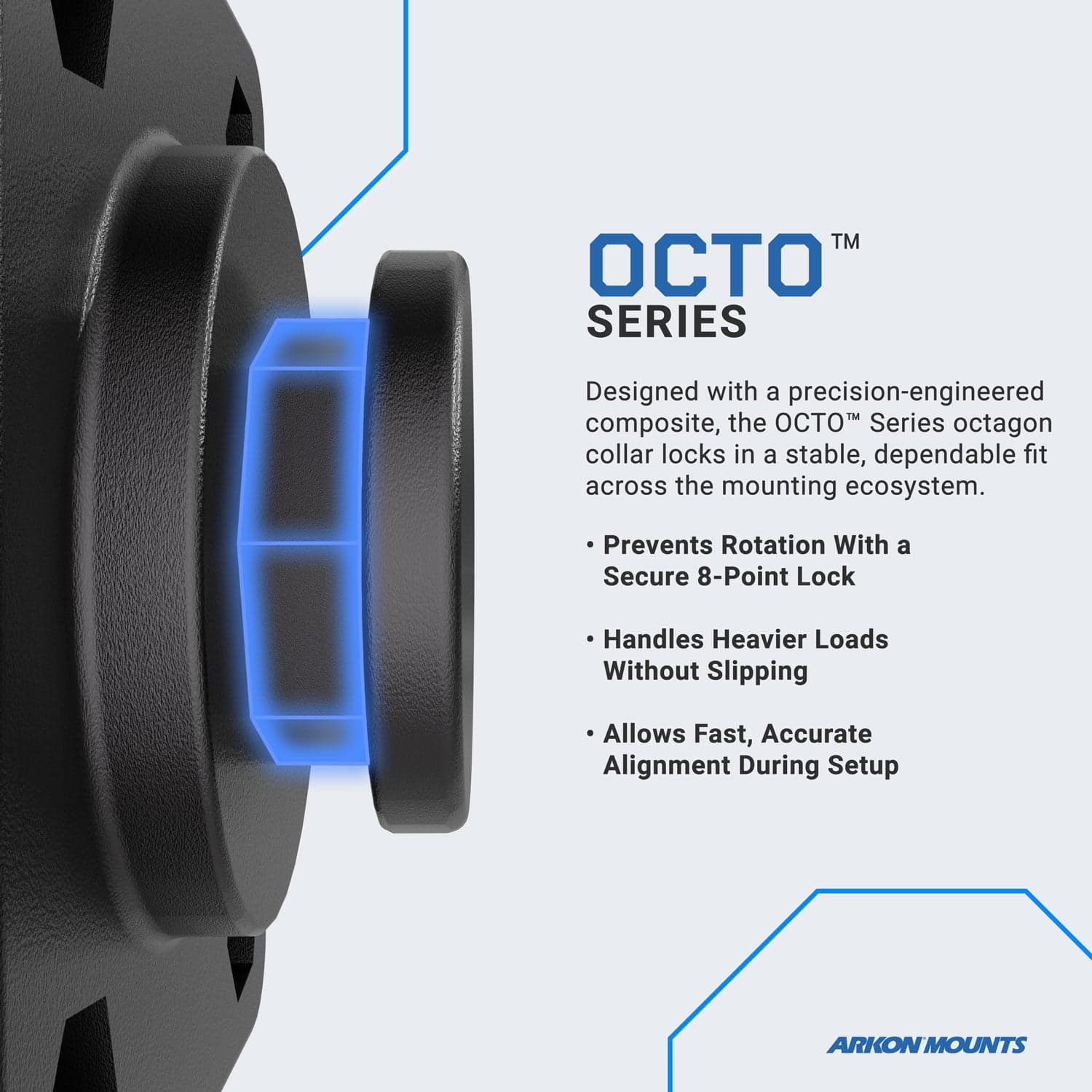 Arkon Clamp Base with OCTO™ Button Mounting Pattern - Image 3