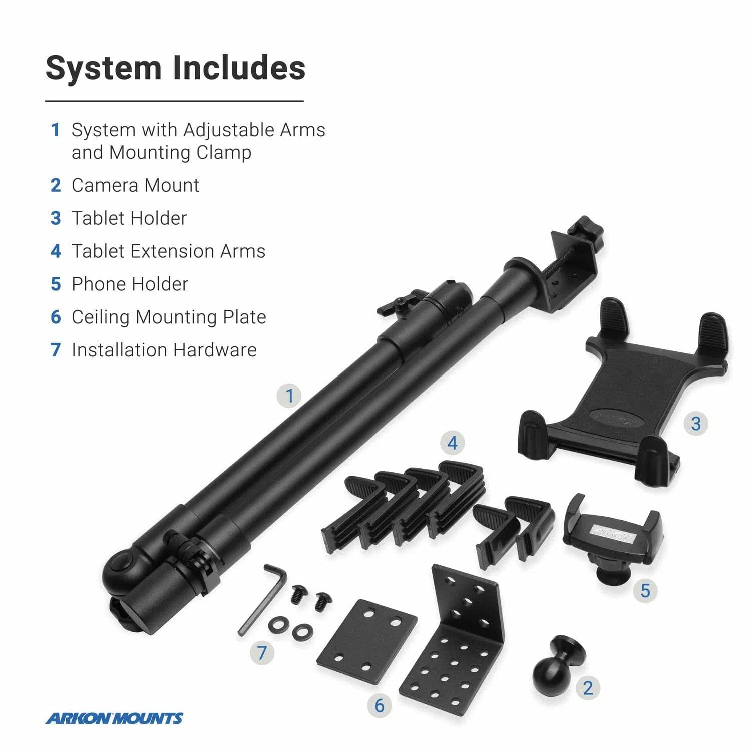 Arkon Clamp Stand for DSLR Camera, Tablet, or Phone
