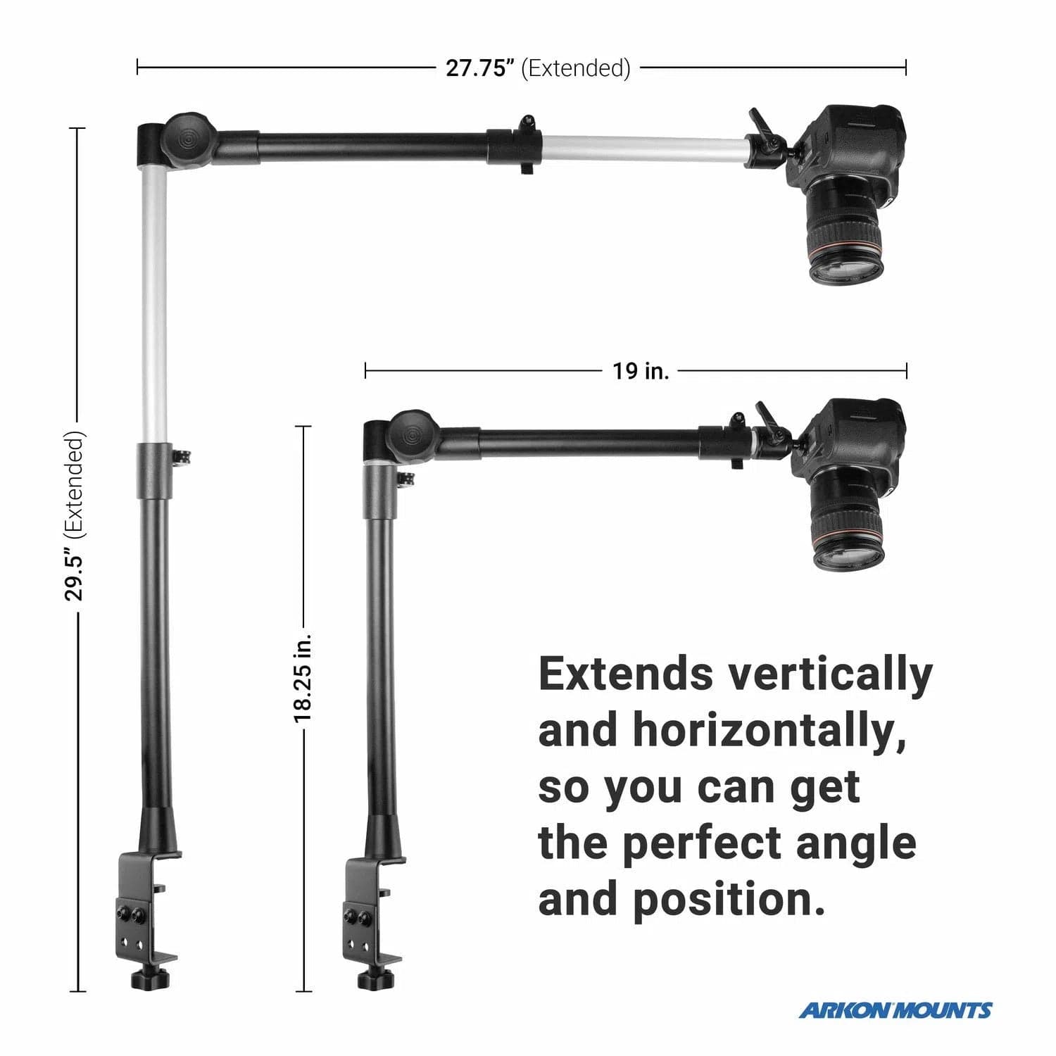 Arkon Clamp Stand for DSLR Camera, Tablet, or Phone