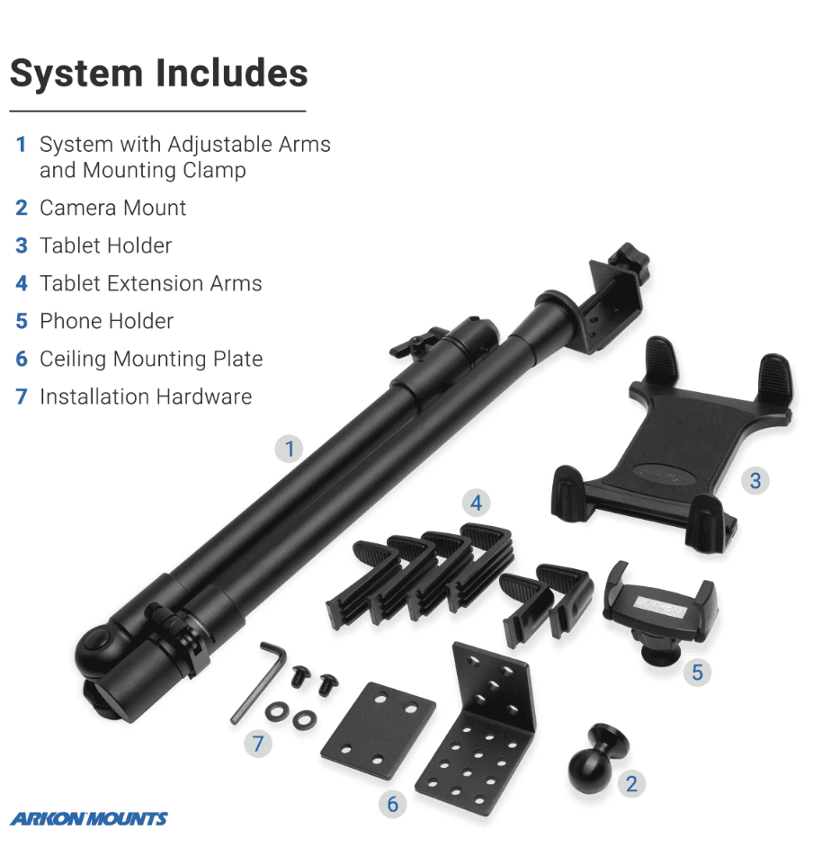 Arkon Clamp Stand for DSLR Camera, Tablet, or Phone