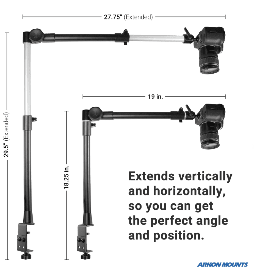 Arkon Clamp Stand for DSLR Camera, Tablet, or Phone