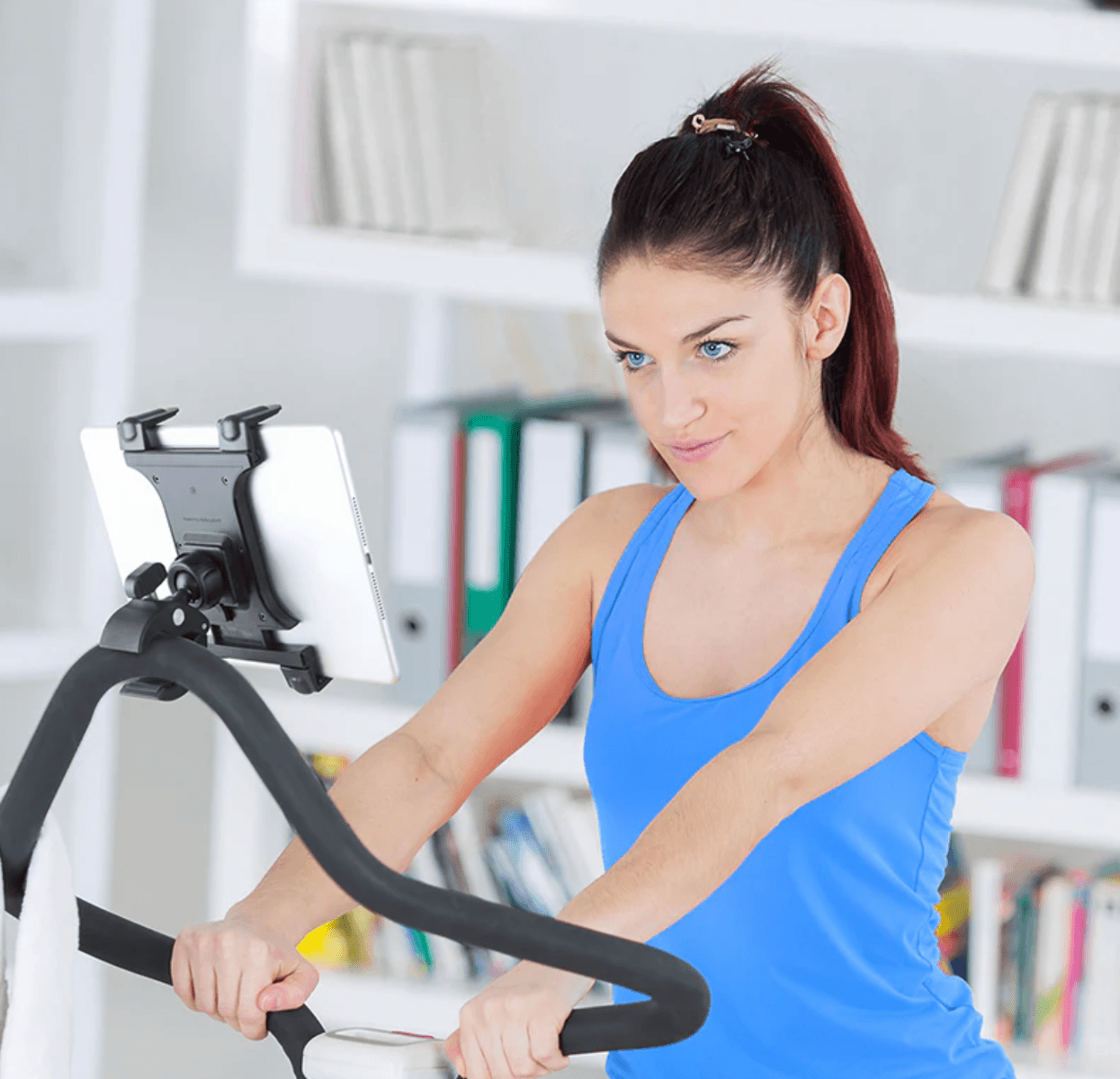 Arkon Slim-Grip® Tablet Clamp Mount for Stationary Bicycle, Treadmill, Elliptical, Spin Bike