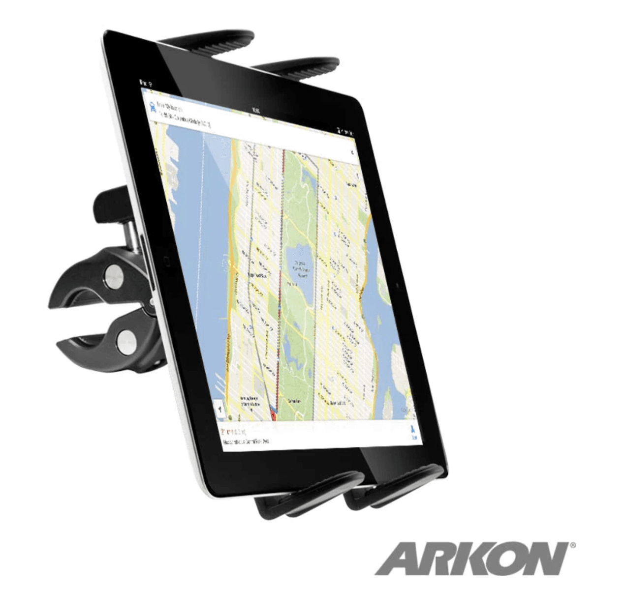 Arkon Slim-Grip® Tablet Clamp Mount for Stationary Bicycle, Treadmill, Elliptical, Spin Bike