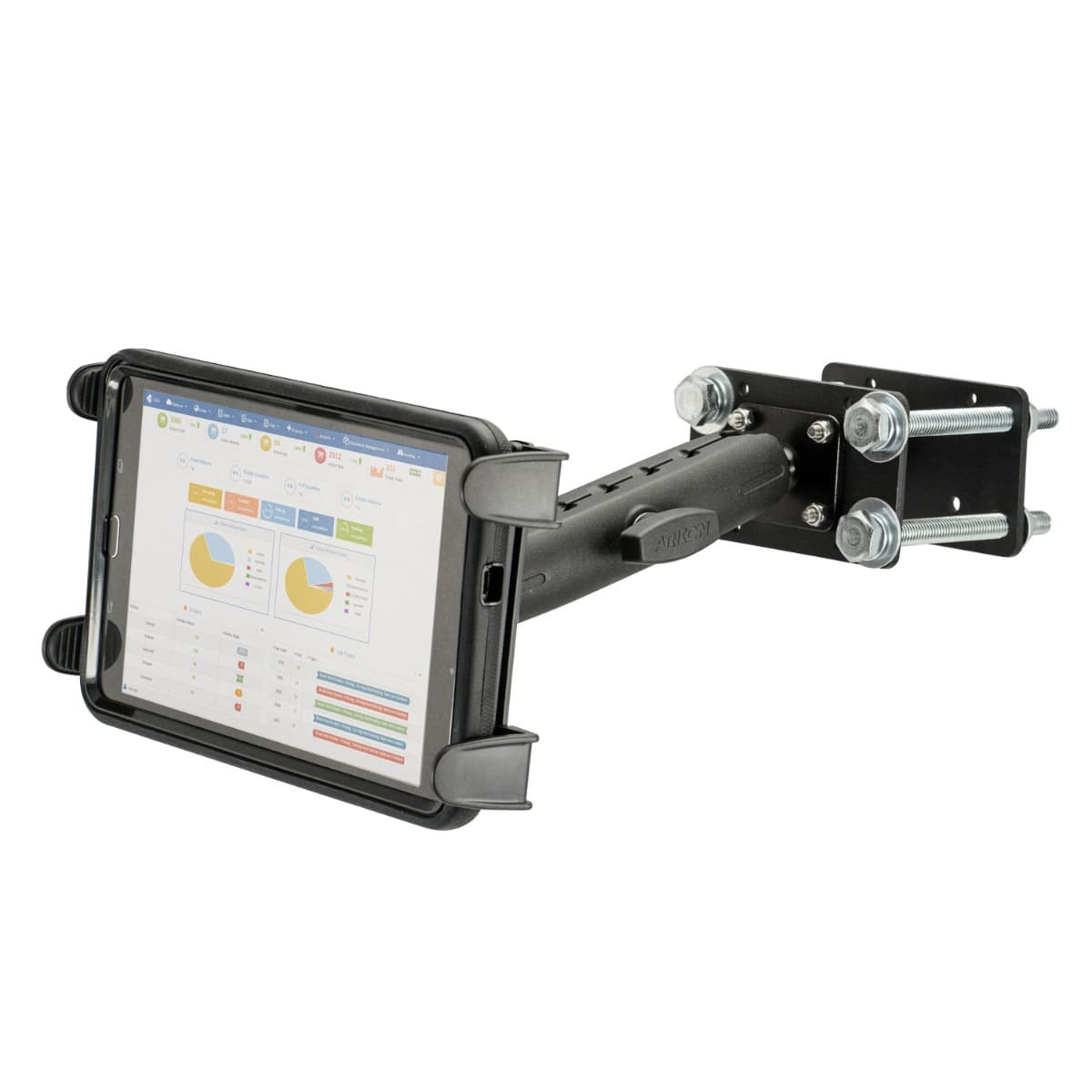 Arkon 7.25 inch Metal Robust Forklift Front Guard Slim-Grip® Tablet Mount