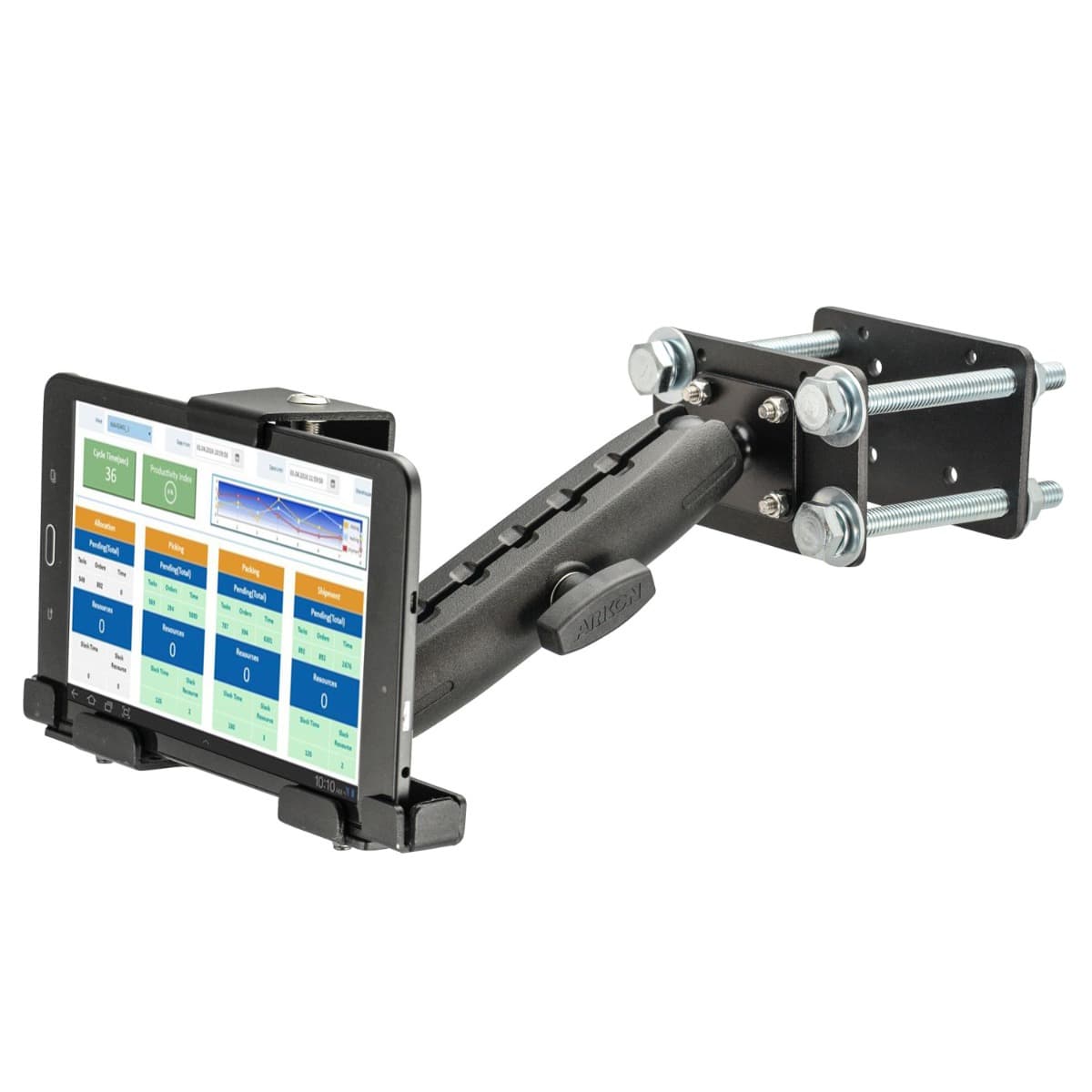 Arkon 7.25 inch Metal Robust Locking Forklift Front Guard Tablet Mount