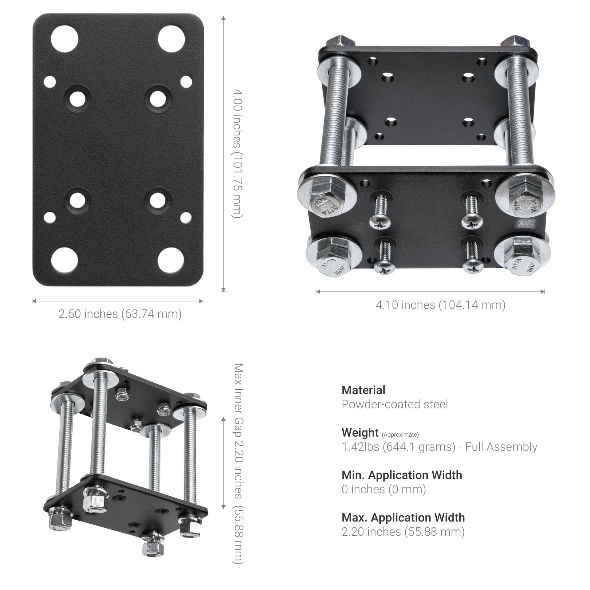 Arkon 7.25 inch Metal Robust Locking Forklift Front Guard Tablet Mount