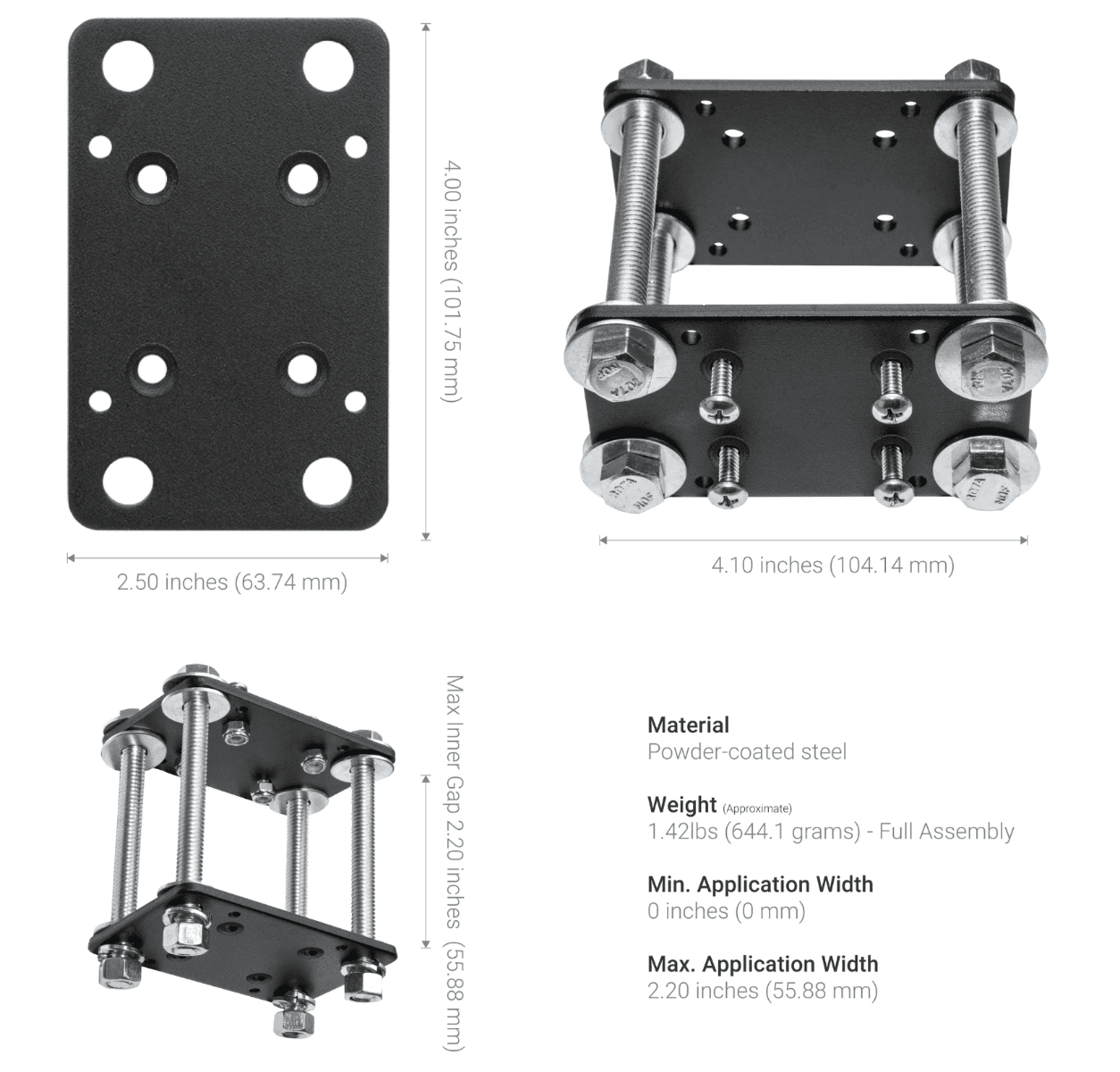 Arkon 7.25 inch Metal Robust Locking Forklift Front Guard Tablet Mount