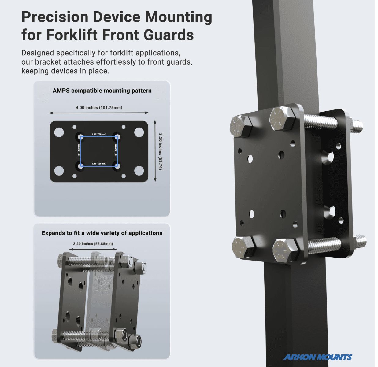 Arkon Large Holster Forklift Guard Mount FLBK38HLXL