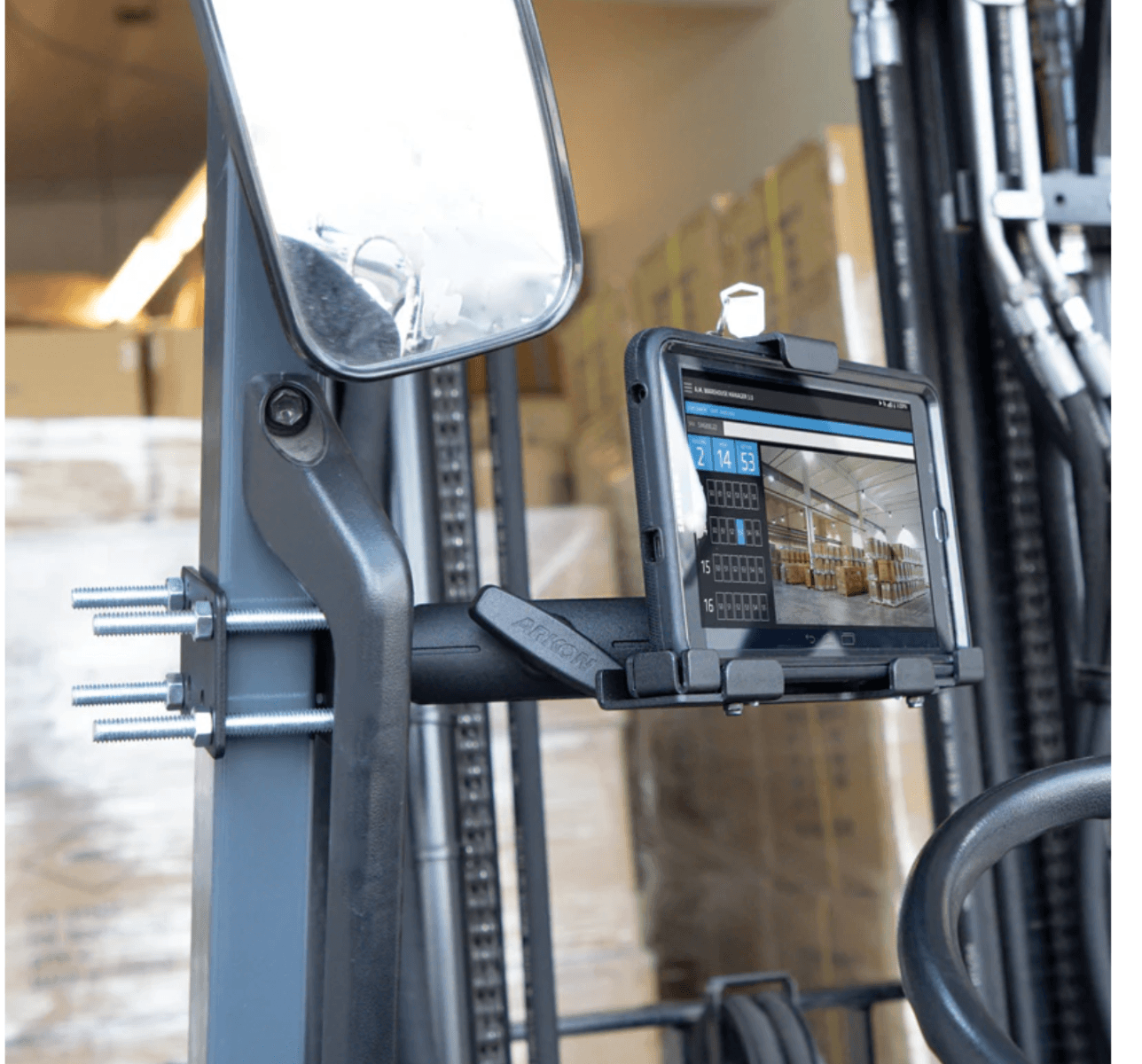 Arkon 7 inch Robust™ Locking Forklift Front Guard Tablet Mount