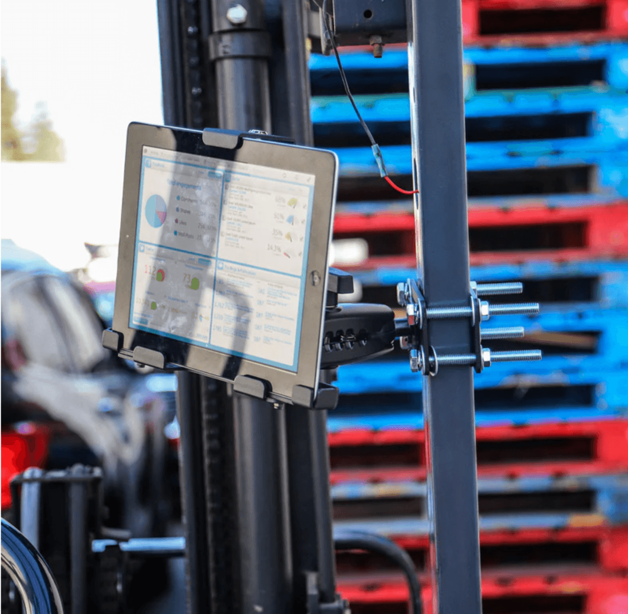 Arkon 7 inch Robust™ Locking Forklift Front Guard Tablet Mount