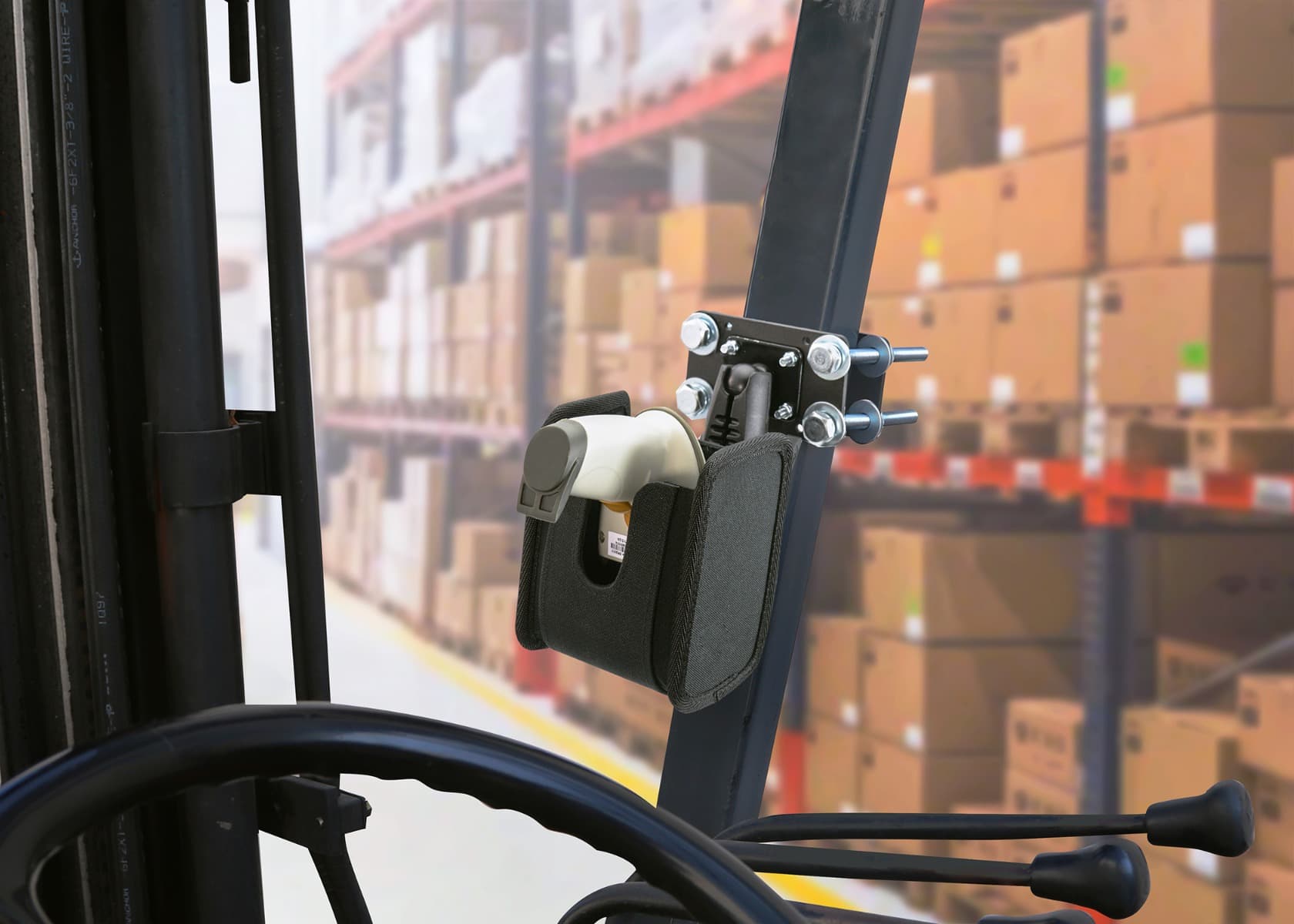 Arkon Barcode Scanner Universal Forklift Front Guard Mount
