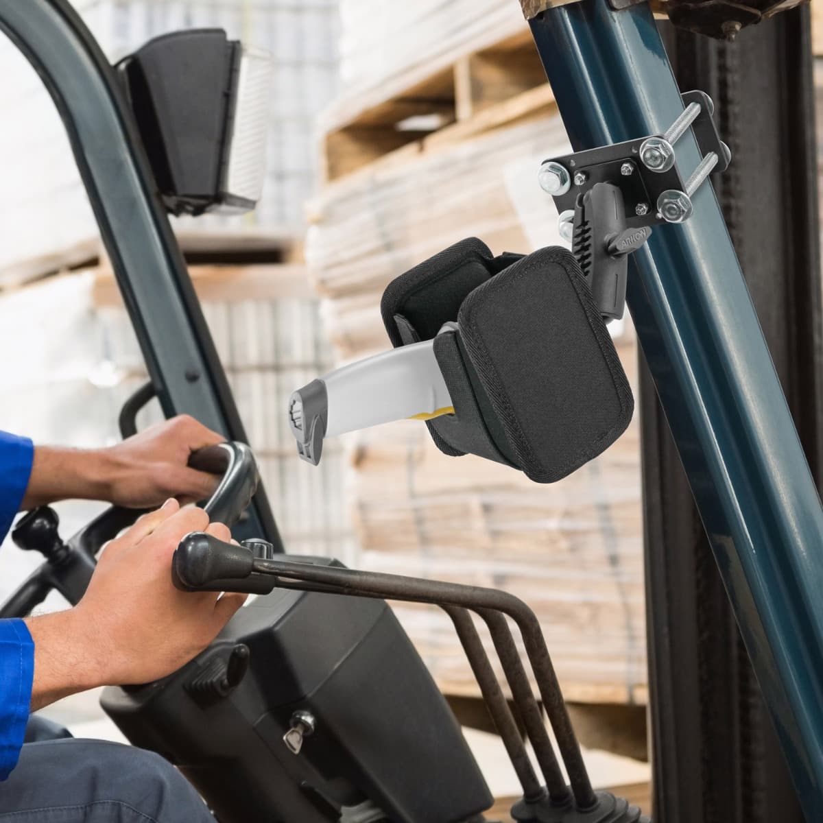 Arkon Barcode Scanner Universal Forklift Front Guard Mount