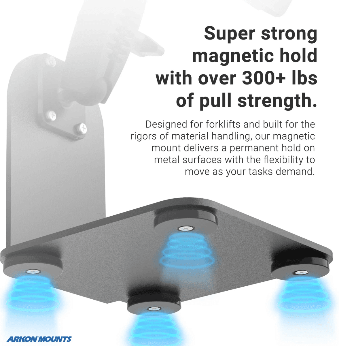 Arkon SteadyMag™ Magnetic Mount System with Universal Barcode Scanner Holder