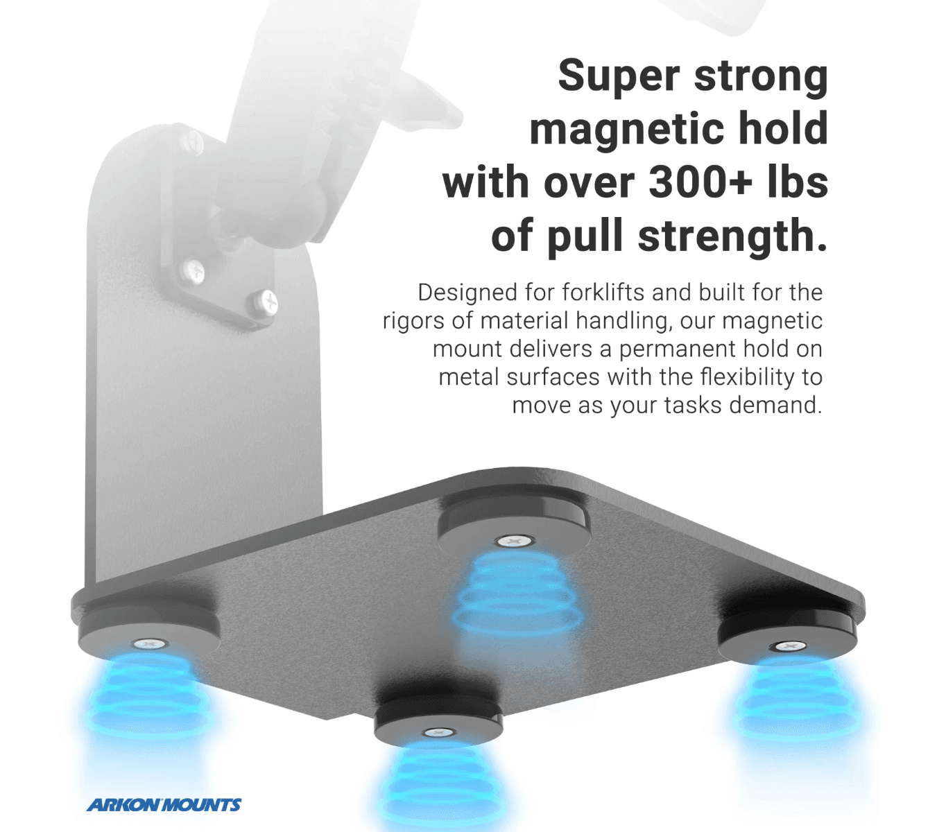 Arkon SteadyMag™ Magnetic Mount System with Large Barcode Scanner Holder