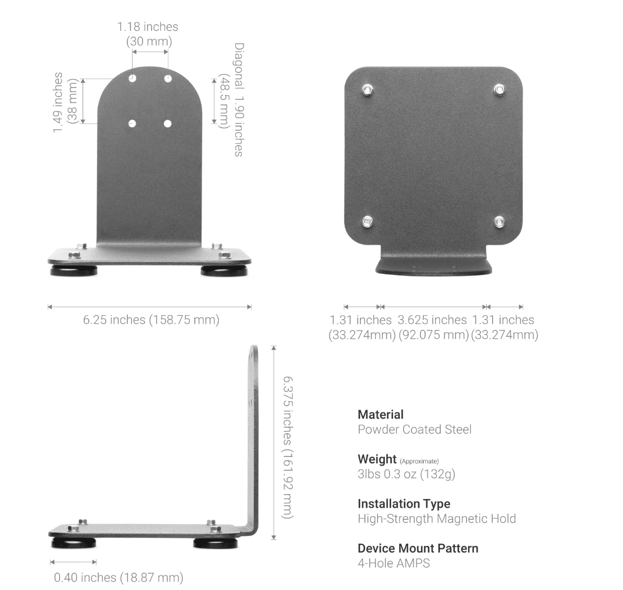 Arkon SteadyMag™ Magnetic Mounting System