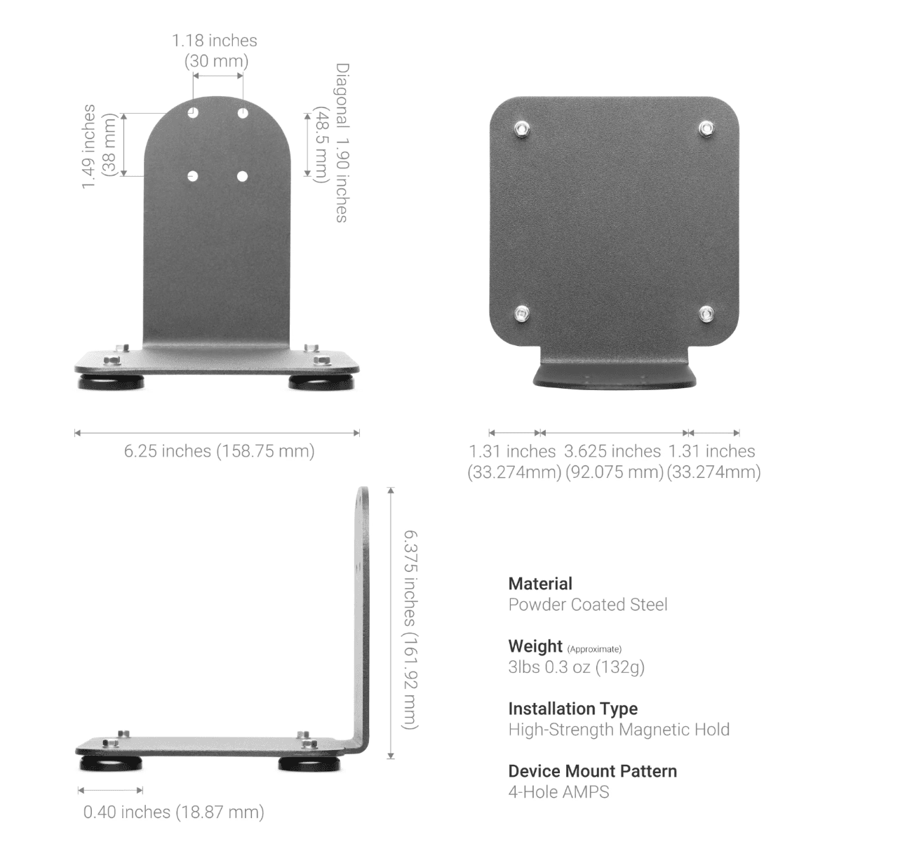 Arkon SteadyMag™ Magnetic Mount System with Slim-Grip® Tablet Holder