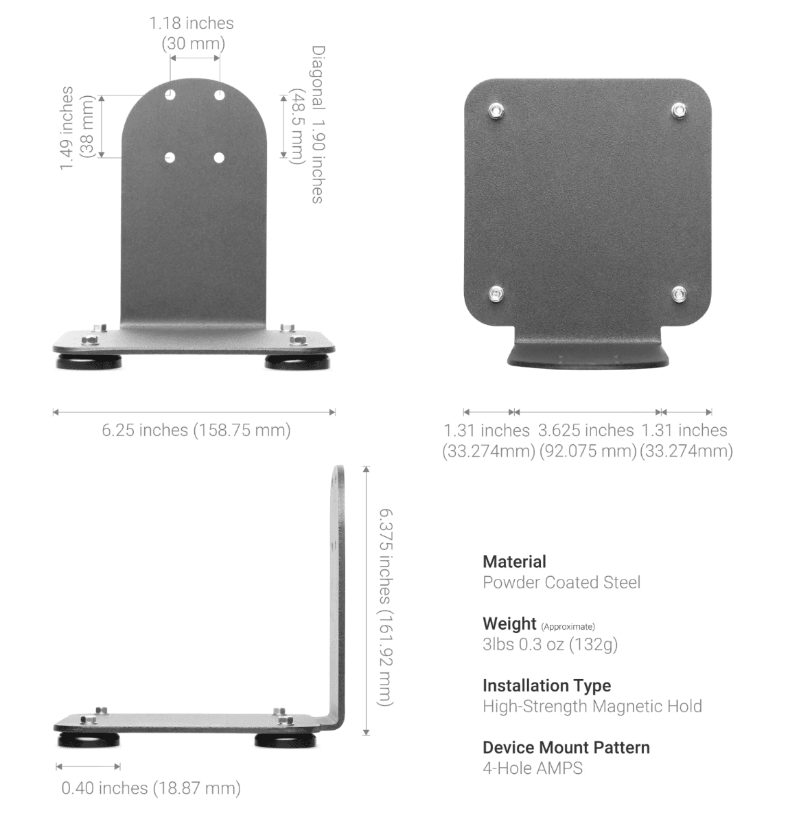 Arkon SteadyMag™ Magnetic Mount System with Locking Tablet Mount