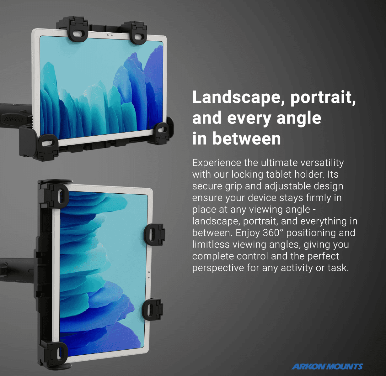 Arkon SteadyMag™ Magnetic Mount System with Locking Tablet Mount