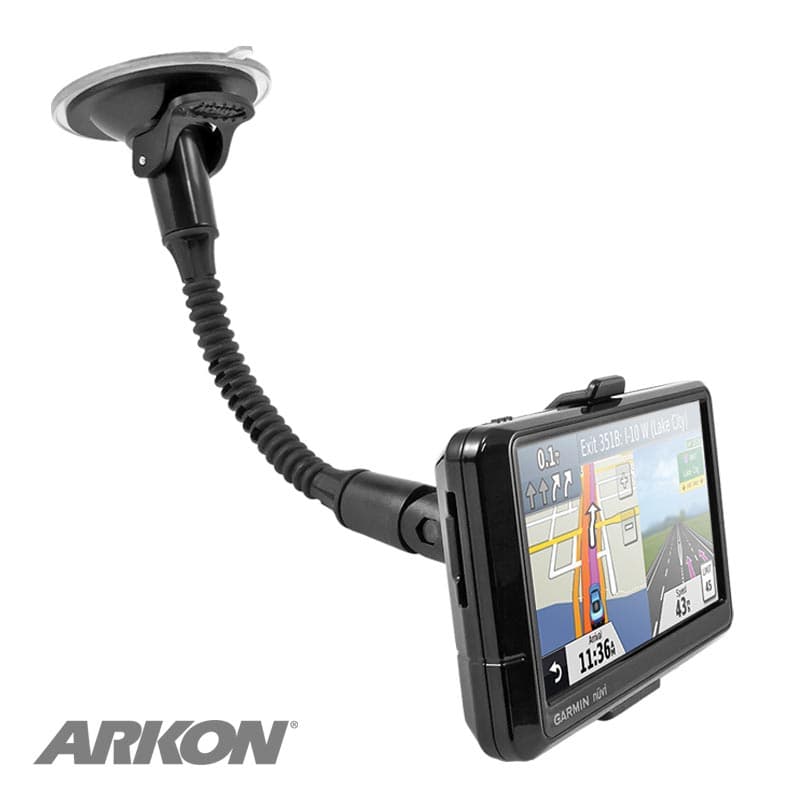 Arkon Garmin Nuvi Mount 8.5in Windshield Suction Gooseneck Mount with 17mm Ball Head