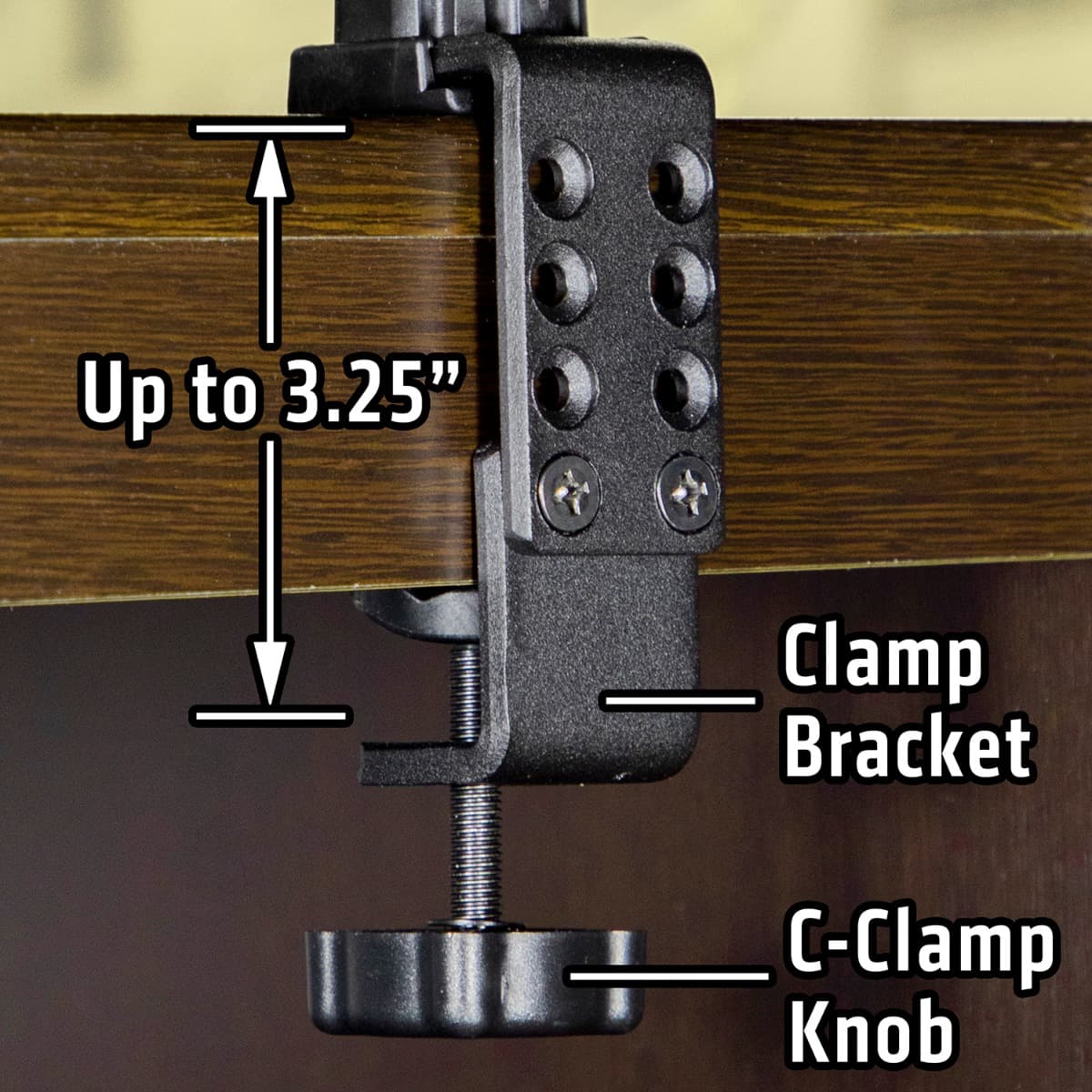 Arkon GoPro Mount - 4inch Adjustable C-Clamp Mount with GoPro Head