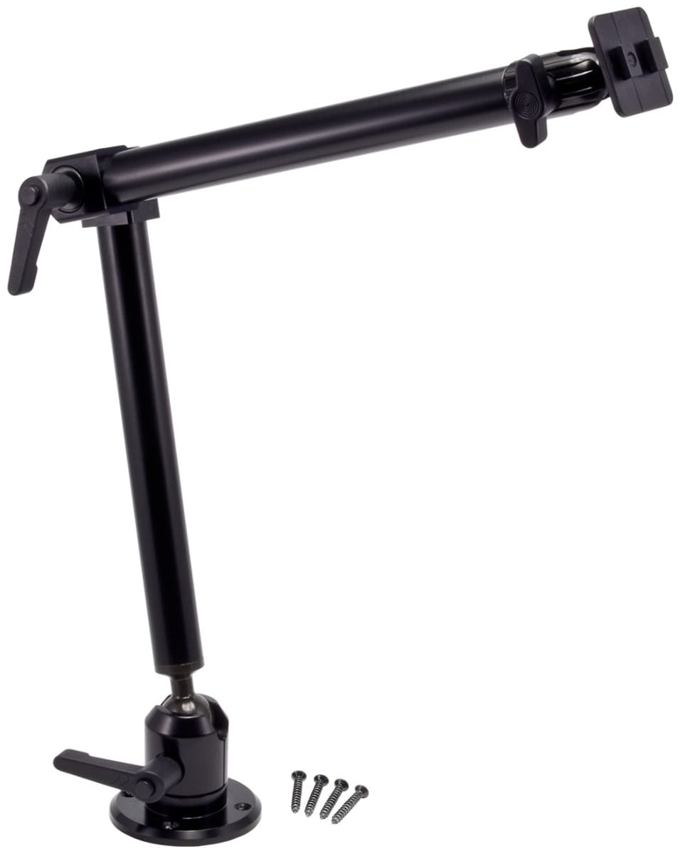 Arkon Heavy Duty Pedestal 22in Aluminum Mounting Pedestal with Adjustable Center Joint and 4 Hole Drill Base