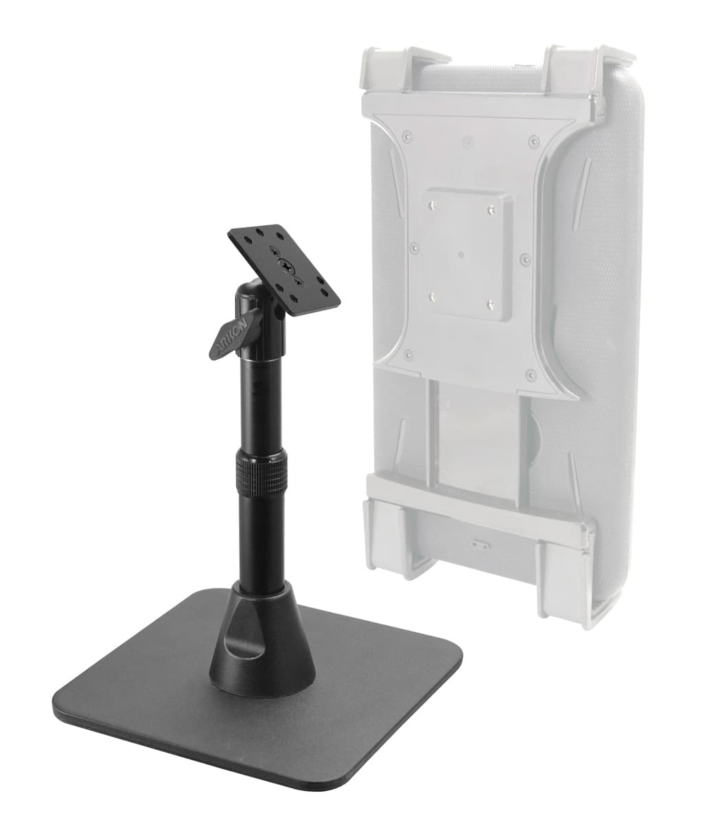 Arkon Heavy Duty Pedestal Weighted Base w/ Telescoping 7.5in to 9.75in Height Adjustable Shaft & AMPS Head