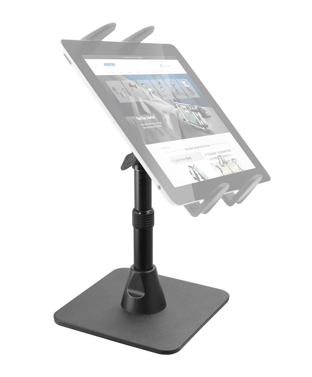 Arkon Heavy Duty Pedestal Weighted Base w/ Telescoping 7.5in to 9.75in Height Adjustable Shaft & AMPS Head