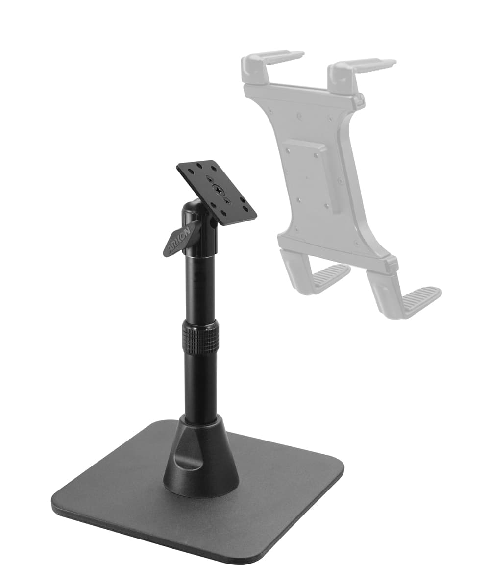 Arkon Heavy Duty Pedestal Weighted Base w/ Telescoping 7.5in to 9.75in Height Adjustable Shaft & AMPS Head