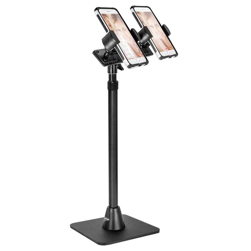 Arkon TW Broadcaster Pro Dual Smartphone Desk or Countertop 29-inch Stand for Live Streaming