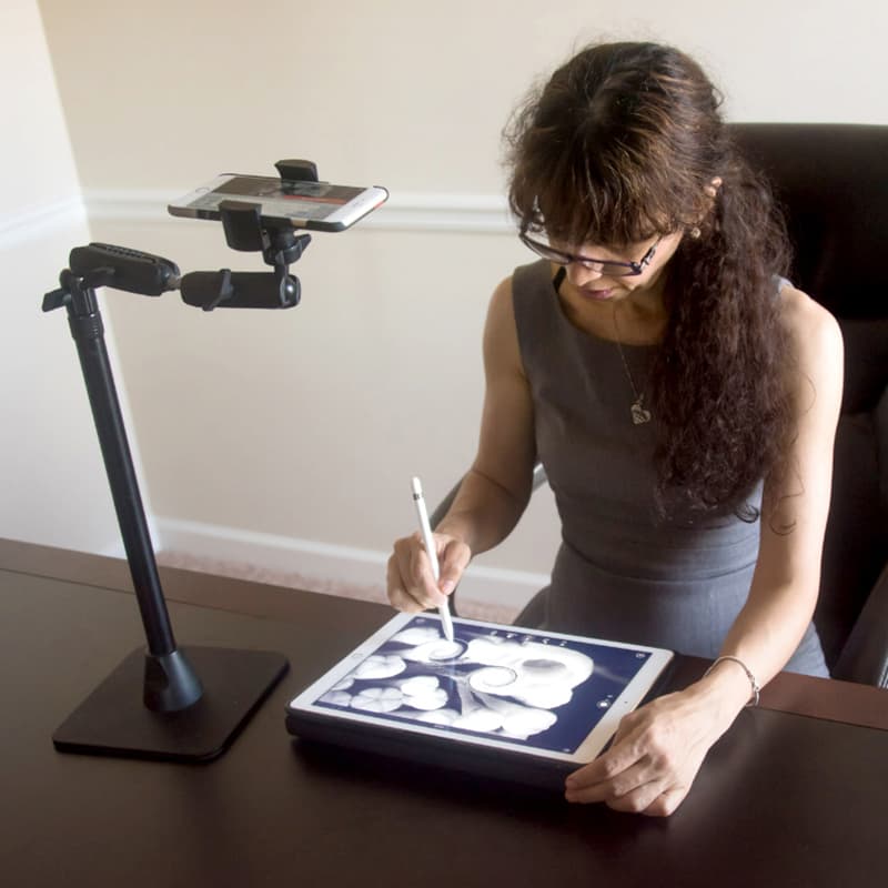 Arkon Kitchen Desk Table Stand for PeriArtists Cooking Baking Crafting Scopes