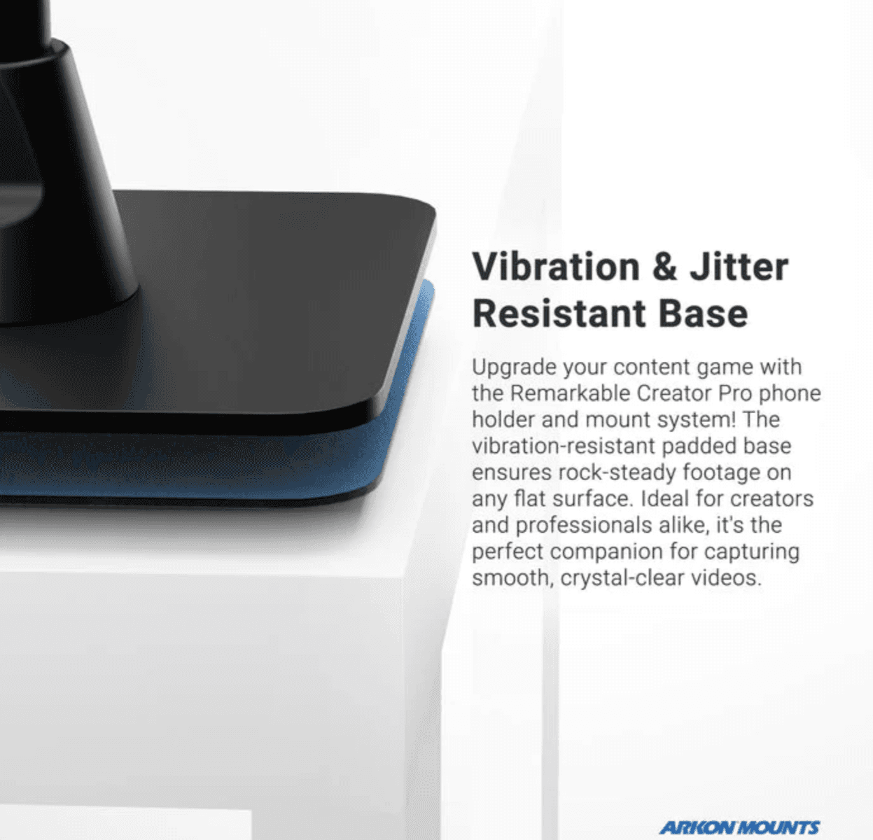 Arkon Remarkable Creator™ Pro Mount for Phone or Camera with Pink Extension Pole