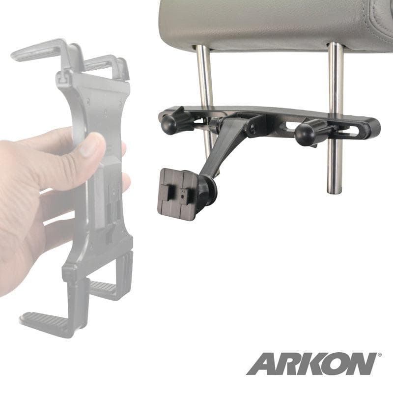 Arkon Car Seat Headrest Mount Pedestal with Tiltable Arm - Dual T-Tab Compatible - Image 3