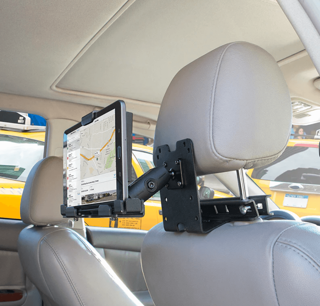 Arkon Taxi Headrest Tablet Mobile Printer Payment Terminal Mount - 4-Hole AMPS Compatible
