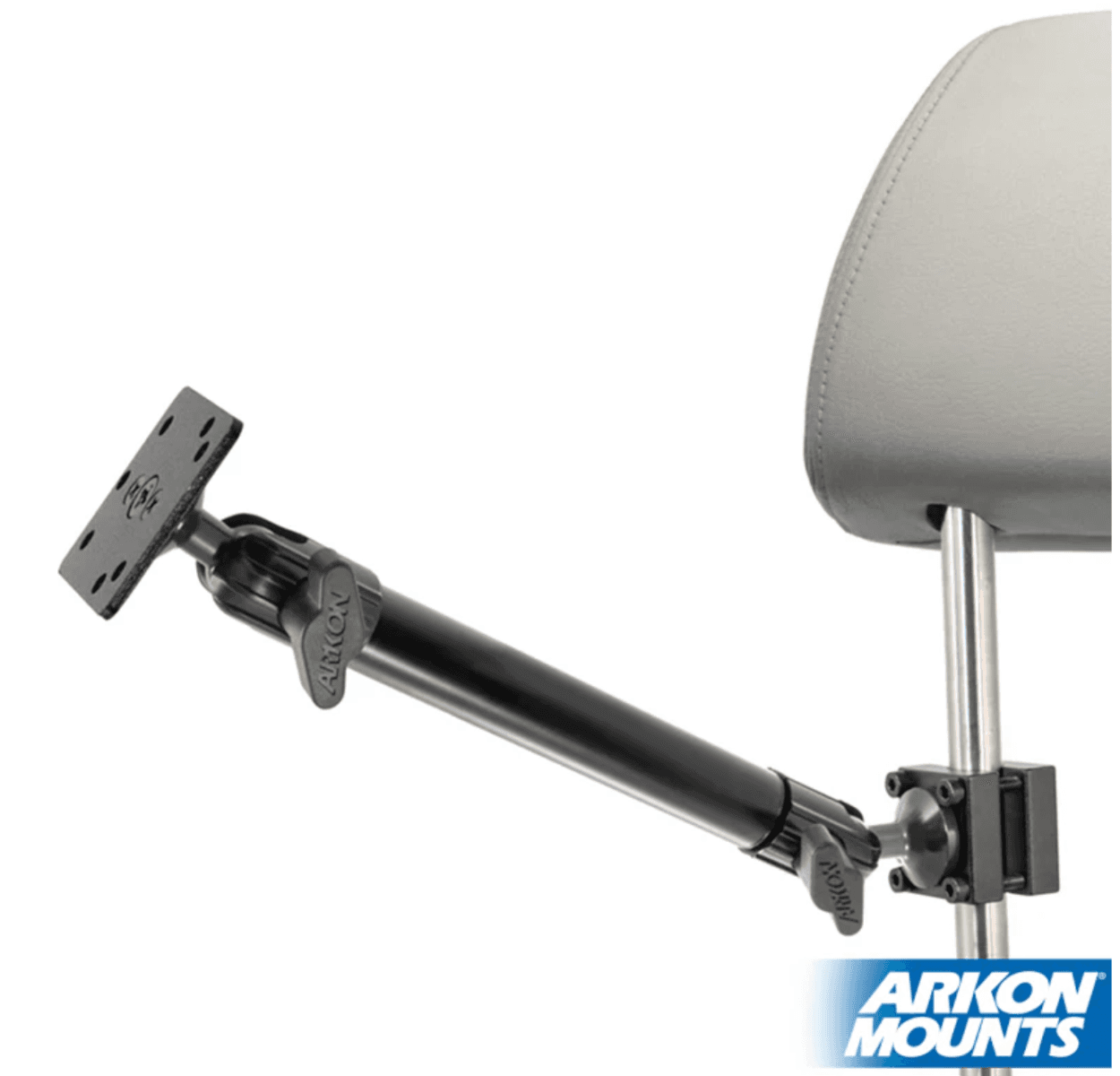 Arkon Heavy-Duty Headrest Mount with 10 inch Arm - 4-Hole AMPS Compatible
