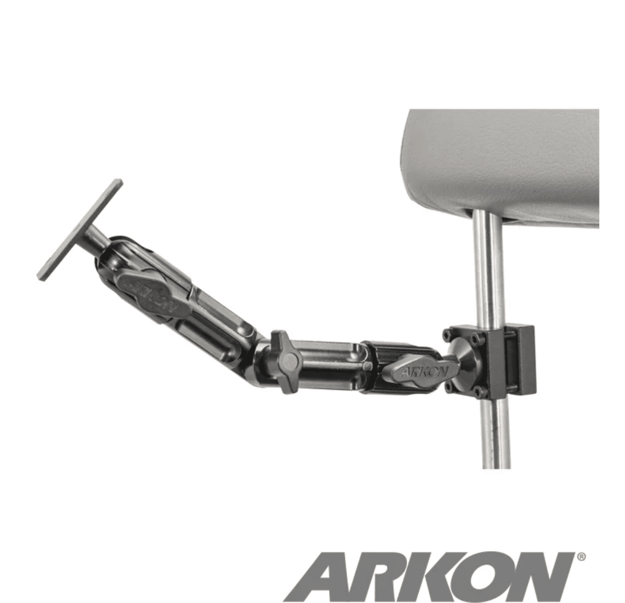 Arkon Heavy Duty Aluminum Car Headrest Mount with 4-Hole AMPS