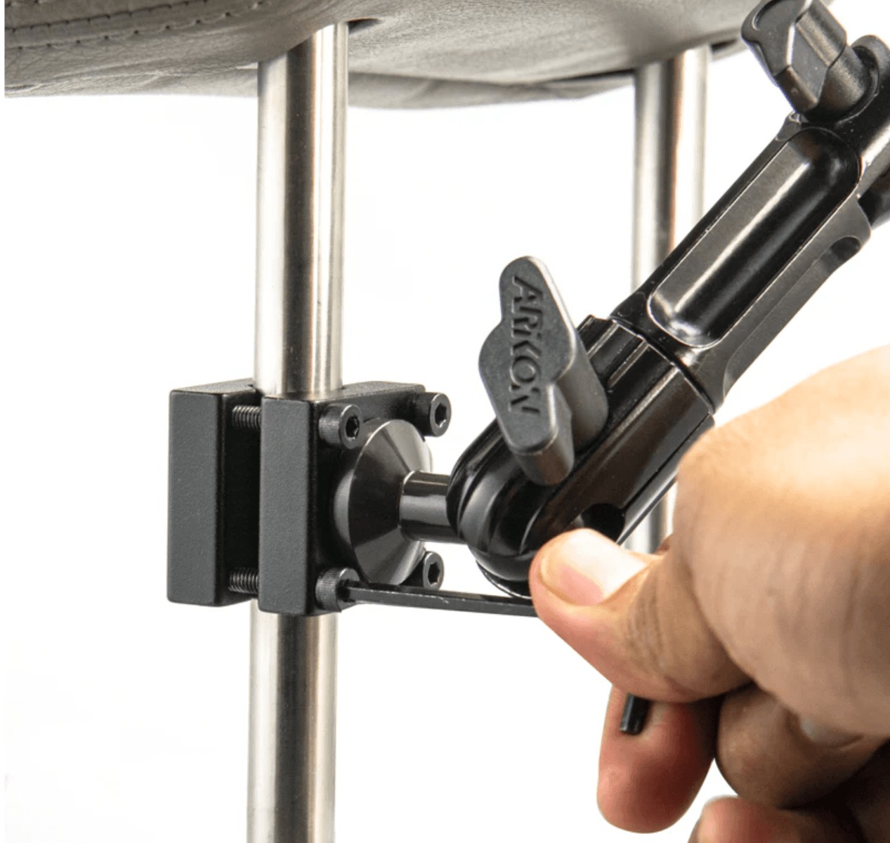 Arkon Heavy Duty Aluminum Car Headrest Mount with 4-Hole AMPS
