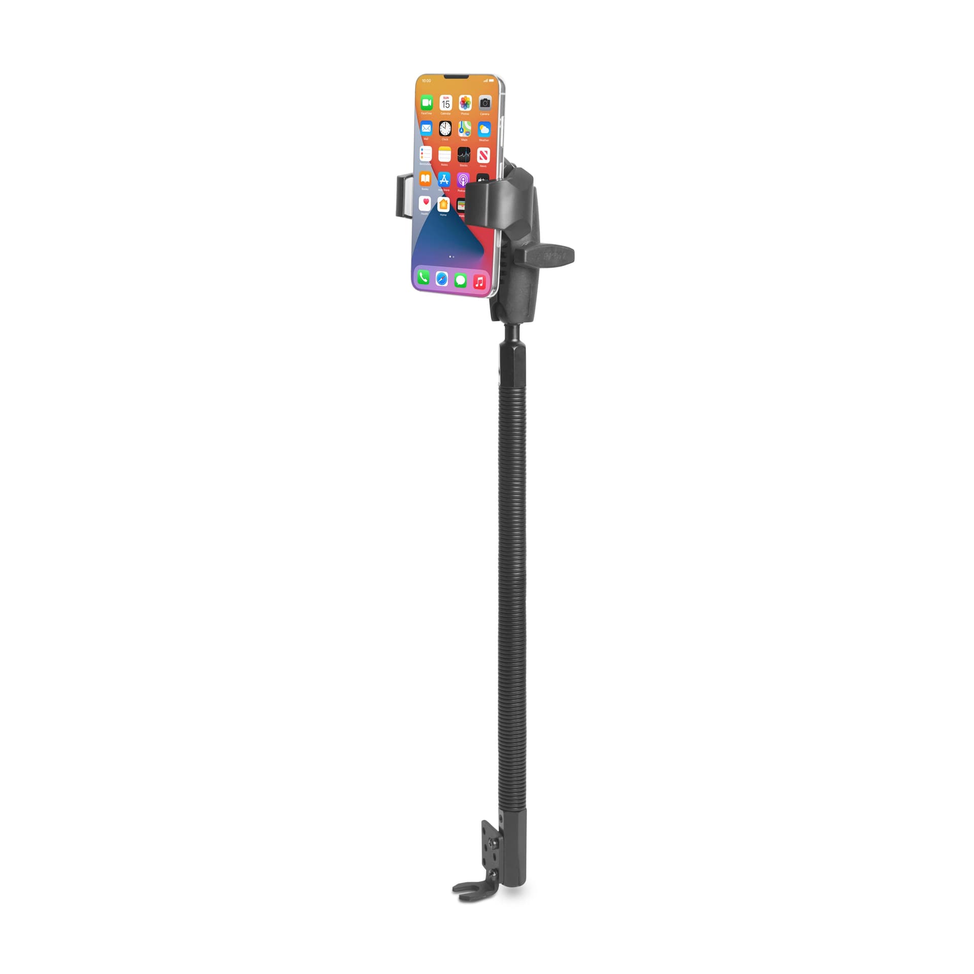 Arkon RoadVise® Ultra Phone Holder with 18” Aluminum Gooseneck Seat Rail Mount - Image 2