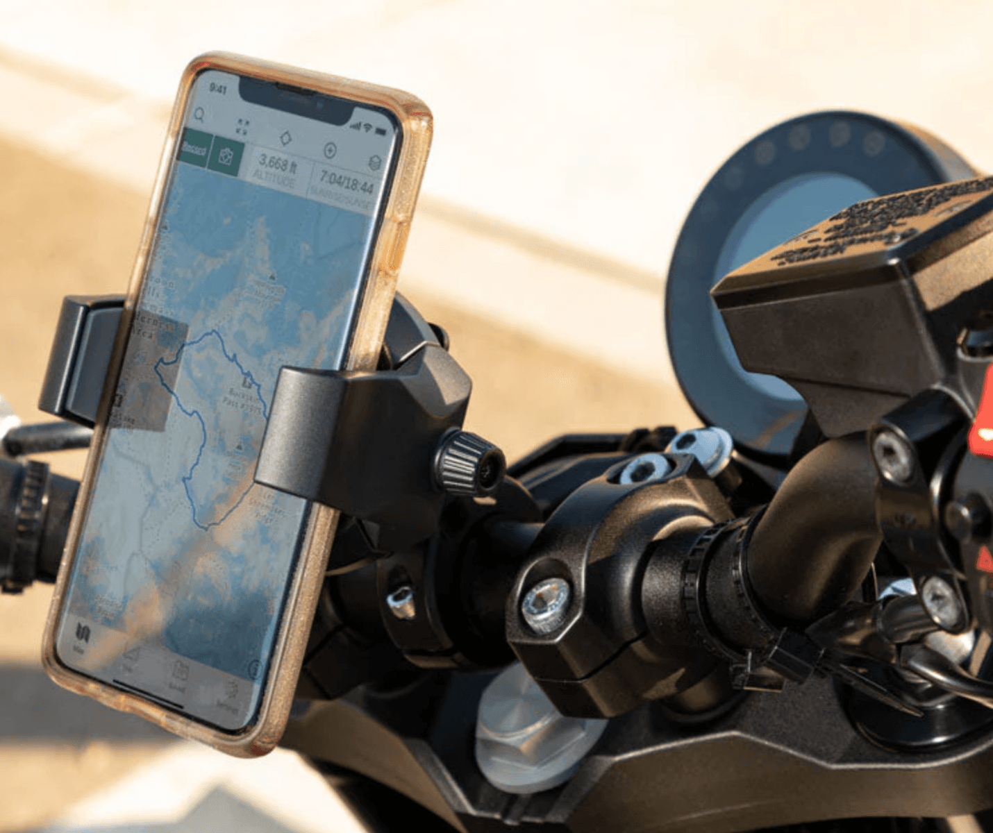 Arkon RoadVise® Ultra Premium Aluminum Motorcycle Handlebar Phone and Tablet Mount
