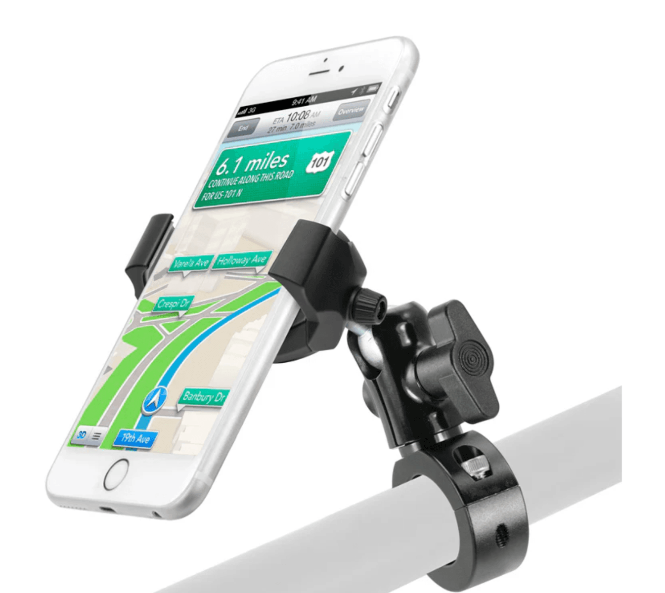 Arkon RoadVise® Ultra Premium Aluminum Motorcycle Handlebar Phone and Tablet Mount with Extension