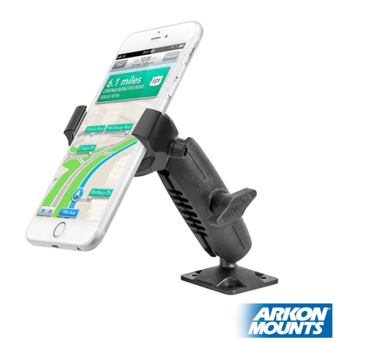 Arkon RoadVise® Ultra 4-Hole AMPS Drill-Base Phone or Tablet Mount
