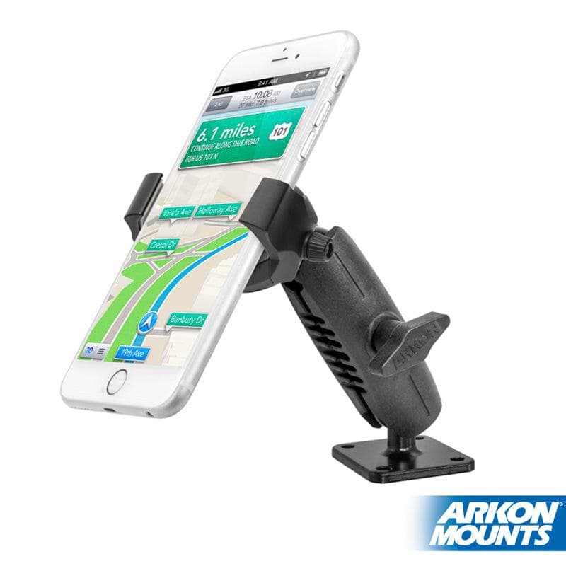 Arkon RoadVise® Ultra Metal 4-Hole AMPS Drill-Base Phone or Tablet Mount