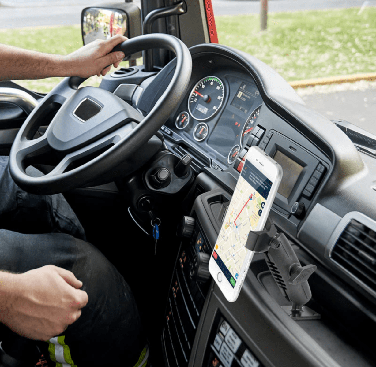 Arkon RoadVise® Ultra Metal 4-Hole AMPS Drill-Base Phone or Tablet Mount