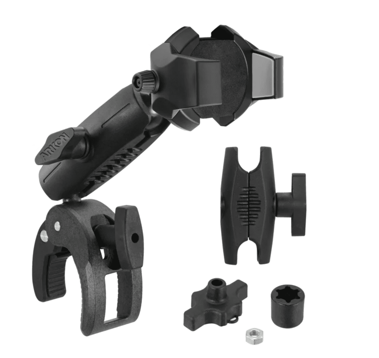 Arkon RoadVise® Ultra Clamp Phone and Tablet Mount with Security Knob and Two Shaft Arms