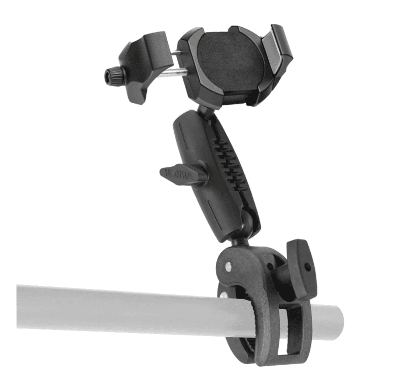 Arkon RoadVise® Ultra Clamp Phone and Tablet Mount with Security Knob and Two Shaft Arms