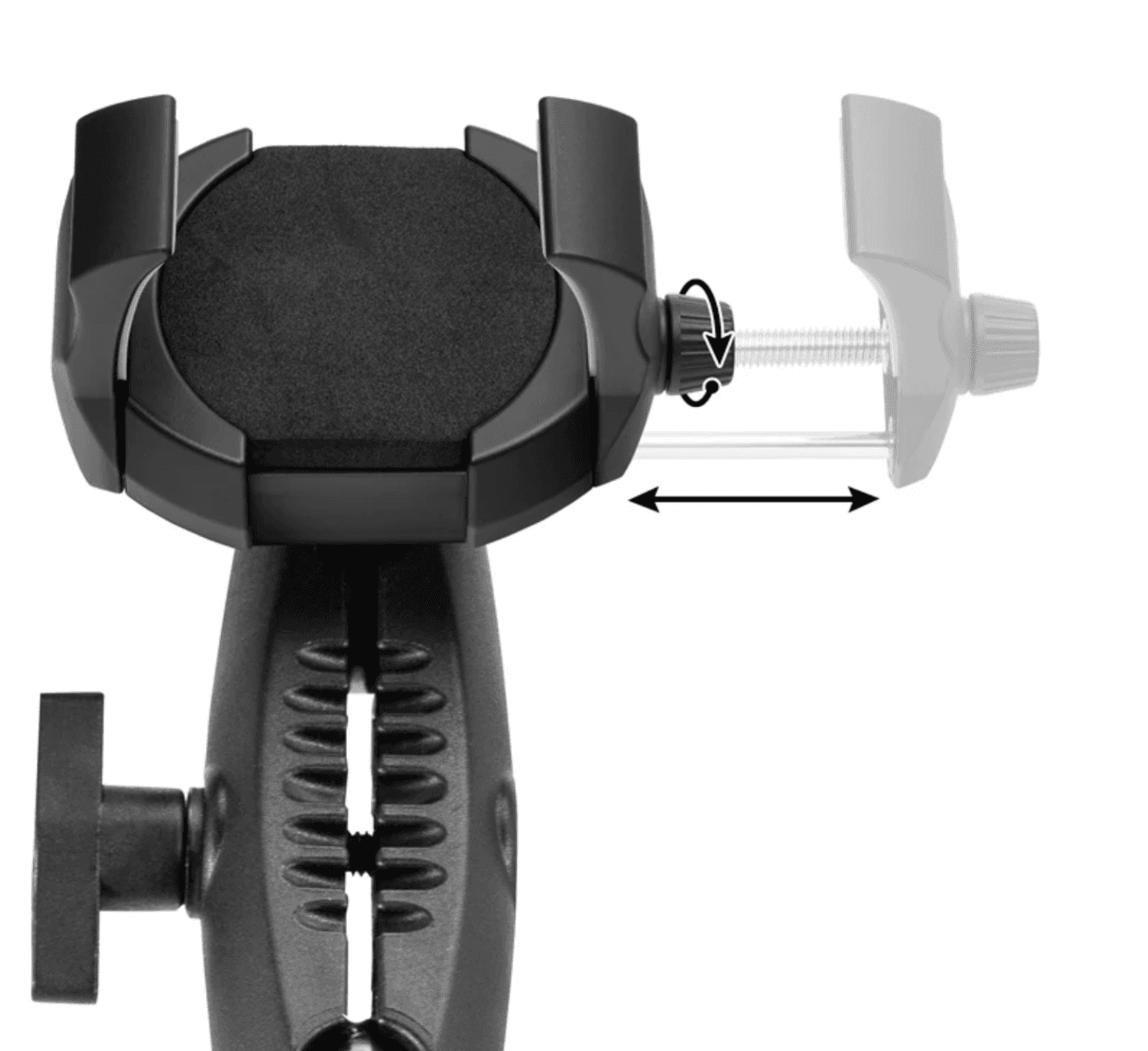Arkon RoadVise® Ultra Clamp Phone and Tablet Mount with Security Knob and Two Shaft Arms