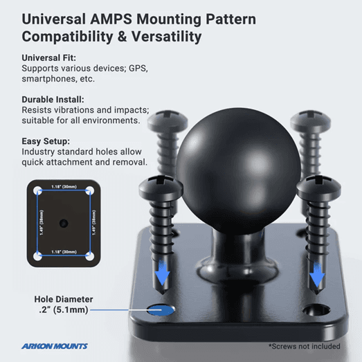 Arkon RoadVise Ultra Phone Mount with Double Socket Swivel Arm