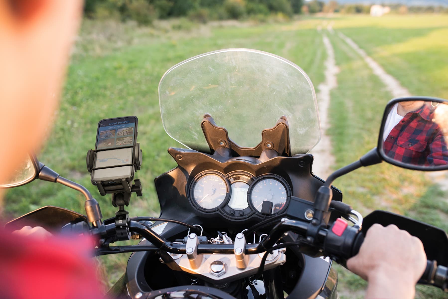 Arkon Mega Grip 25mm Robust Aluminum Motorcycle Handlebar Smartphone Mount