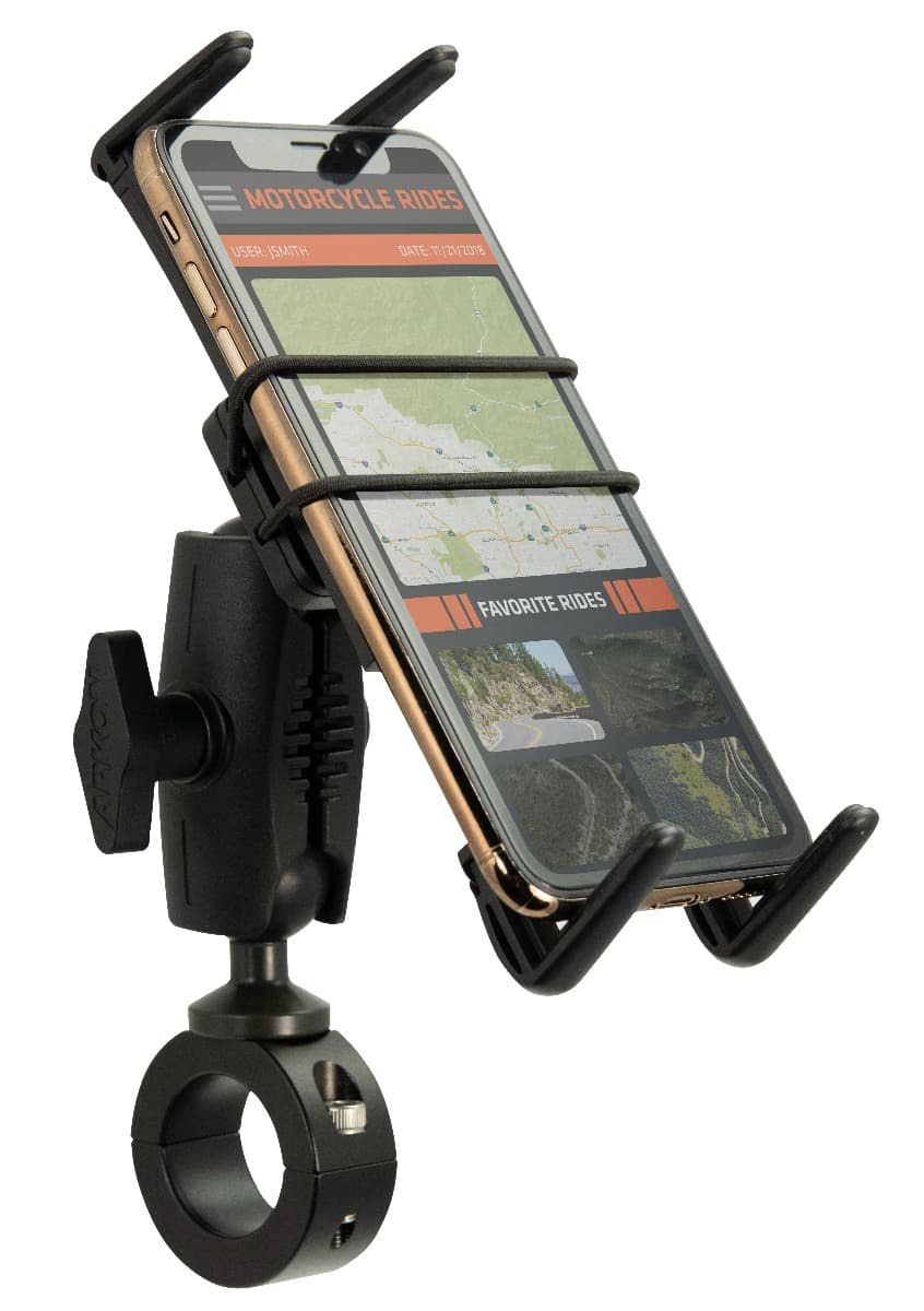 Arkon Slim-Grip® Ultra 25mm Robust Motorcycle Handlebar Mount for Phones and Midsize Tablets